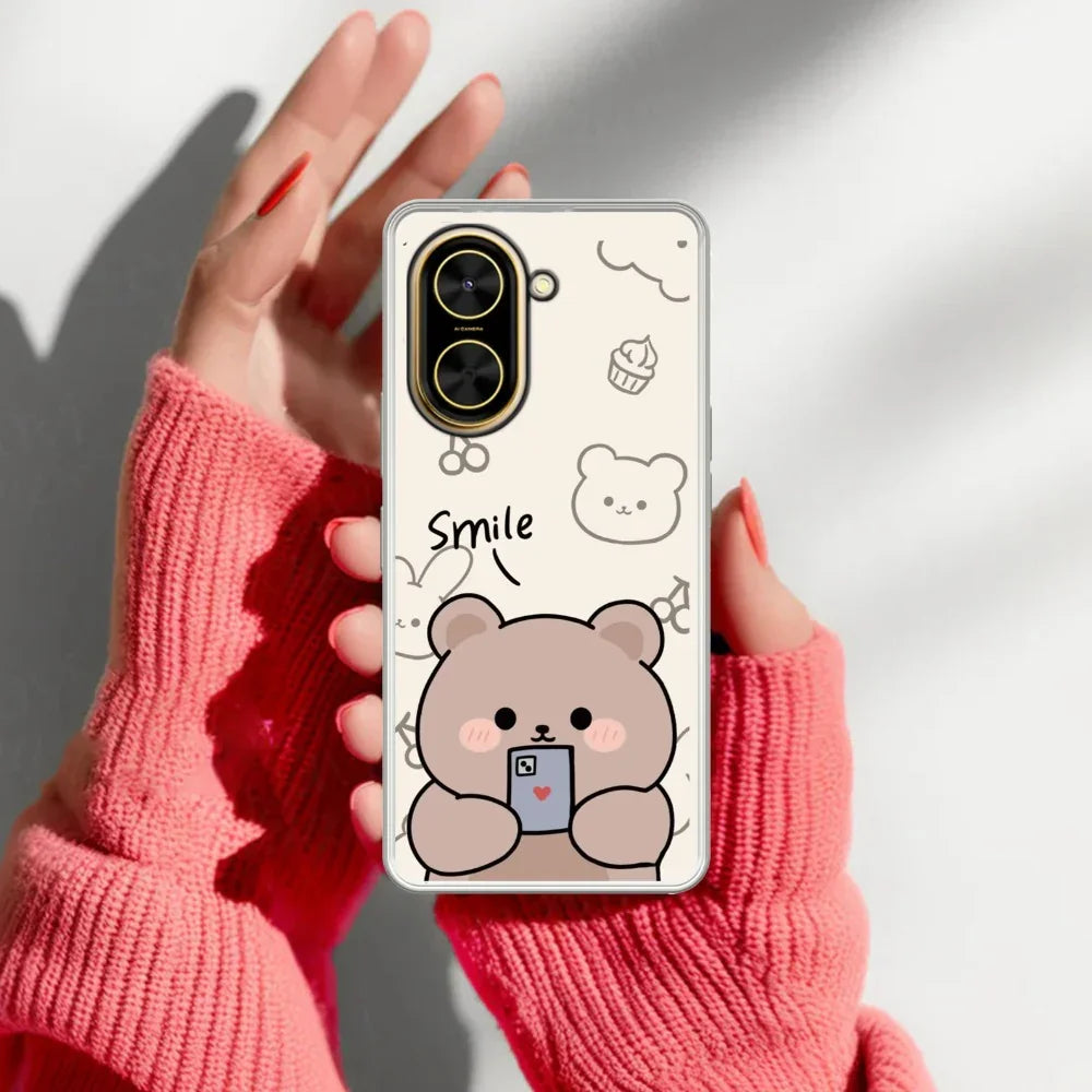 Cute Bear Transparent Silicon Case For Redmi/Xiaomi - ShopOnCliQ