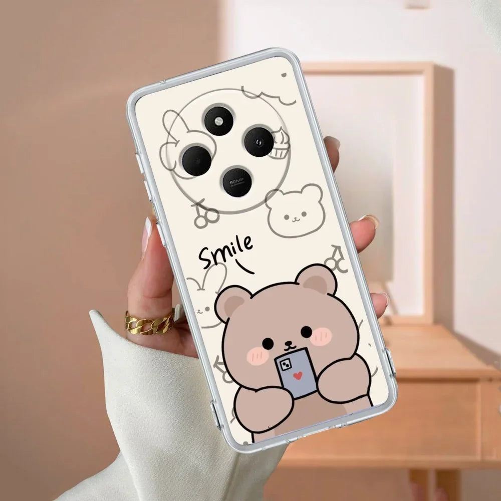 Cute Bear Transparent Silicon Case For Mi 11 Lite / Xiaomi 11 Lite NE 5G