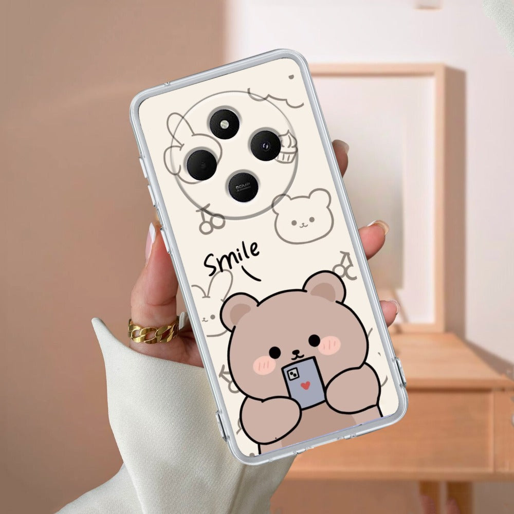Cute Bear Transparent Silicon Case For Redmi/Xiaomi