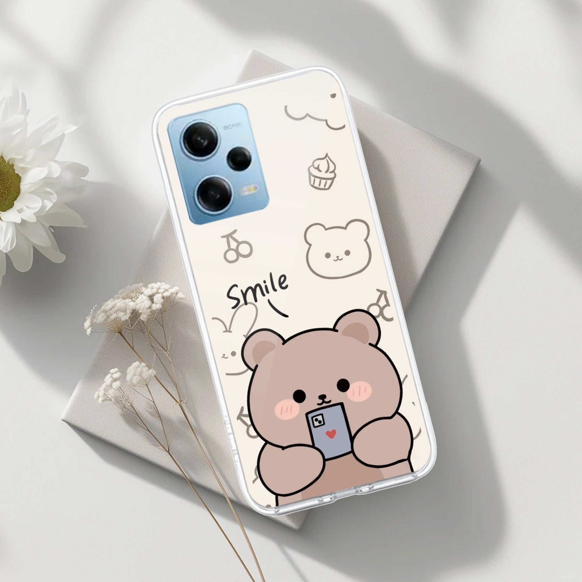 Cute Bear Transparent Silicon Case For Redmi/Xiaomi
