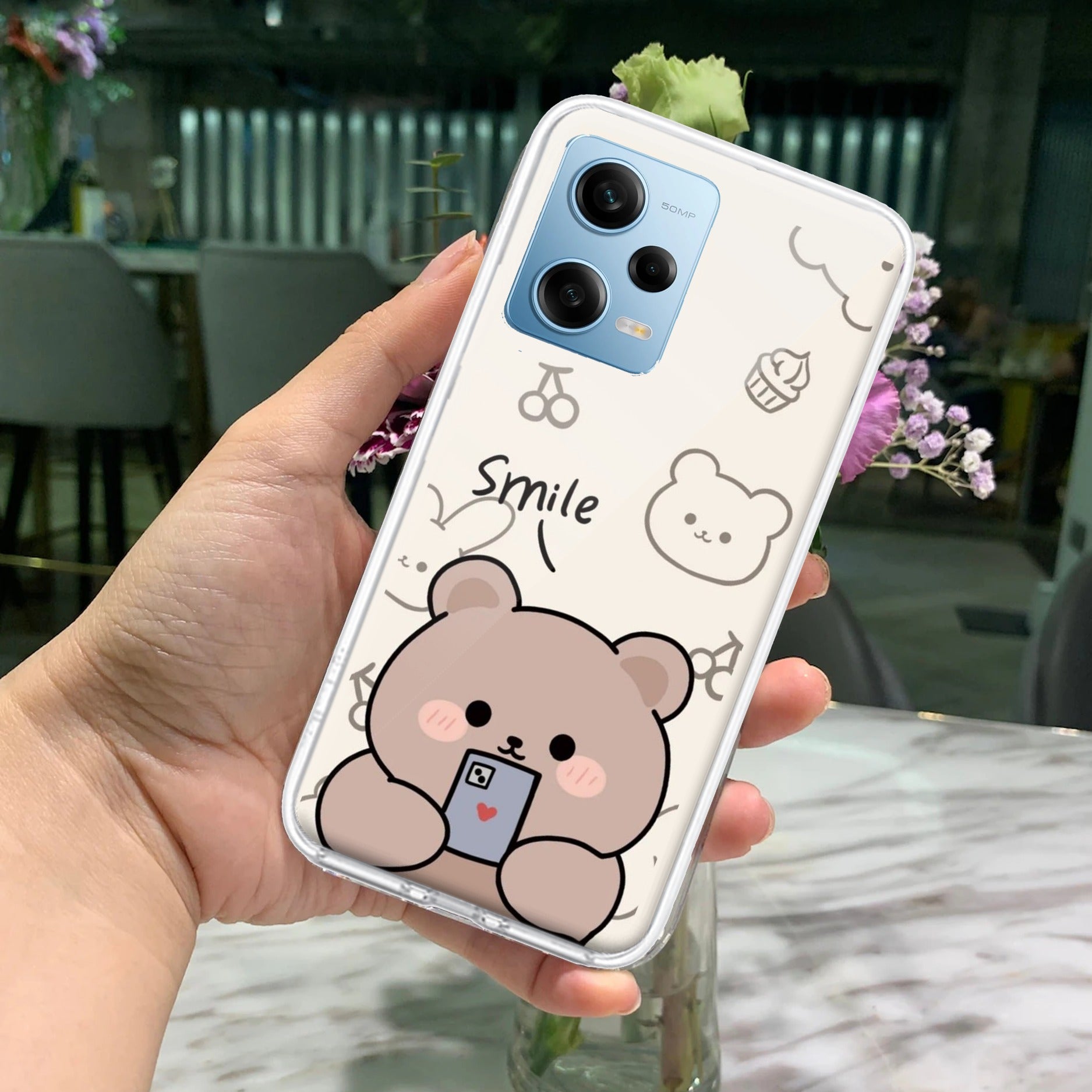 Cute Bear Transparent Silicon Case For Redmi/Xiaomi