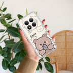 Cute Bear Transparent Silicon Case For Redmi Note 15 Pro Plus 5G