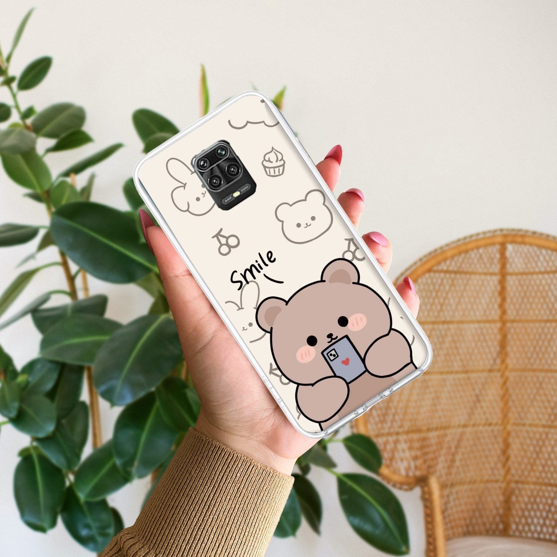 Cute Bear Transparent Silicon Case For Redmi/Xiaomi
