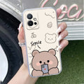 Cute Bear Anti Yellow Case For Vivo T1 5G