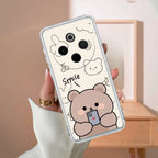 Cute Bear Transparent Silicon Case For Vivo