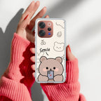 Cute Bear Transparent Silicon Case For Vivo