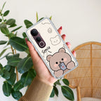 Cute Bear Transparent Silicon Case For Vivo - ShopOnCliQ