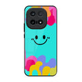 Cute Blue Smiley Multicolor Glass Case For iQOO 15 5G
