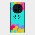 Cute Blue Smiley Multicolor Glass Case For Oppo F29 Pro 5G