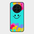 Cute Blue Smiley Multicolor Glass Case For Realme P1 5G