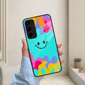 Cute Blue Smiley Multicolor Glass Case For Samsung - ShopOnCliQ