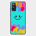 Cute Blue Smiley Multicolor Glass Case For Samsung Galaxy S20 Fe 5G