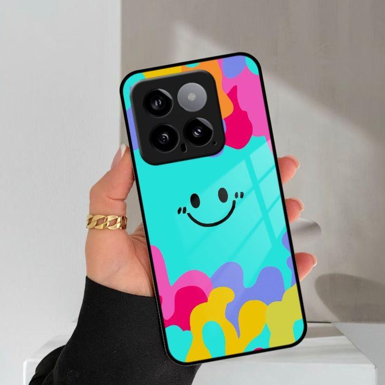 Cute Blue Smiley Multicolor Glass Case For Redmi/Xiaomi - ShopOnCliQ