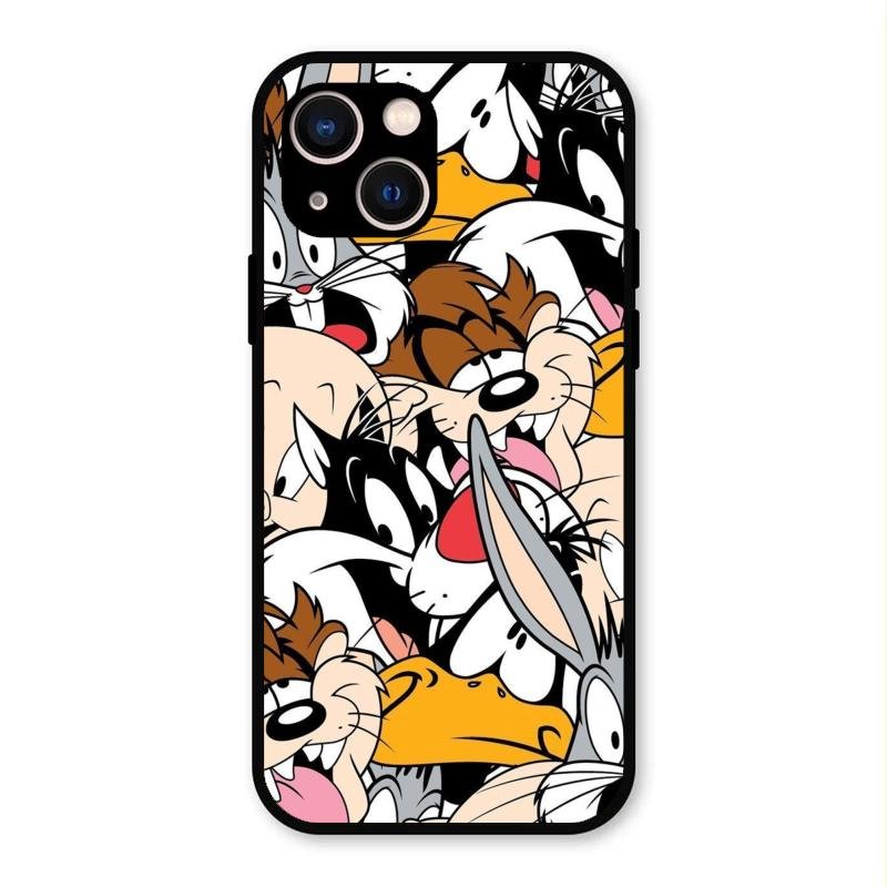 Cute Bugs Bunny Glass Case Cover For iPhone 13