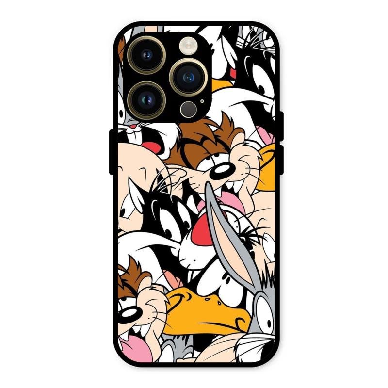 Cute Bugs Bunny Glass Case Cover For iPhone 14 Pro