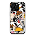 Cute Bugs Bunny Glass Case Cover For iPhone 15 Pro