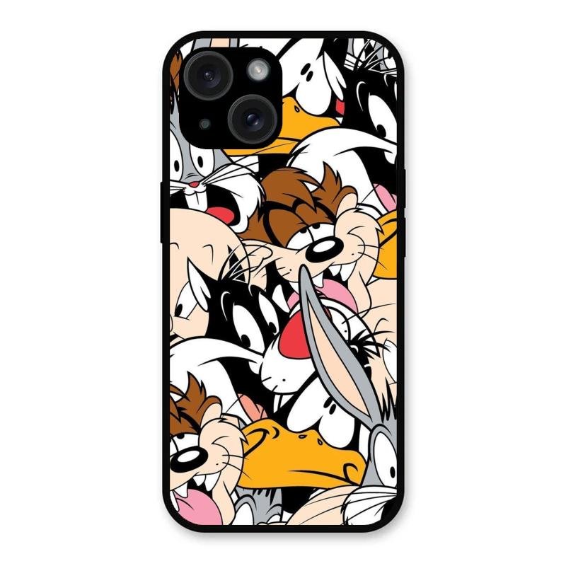 Cute Bugs Bunny Glass Case Cover For iPhone 15