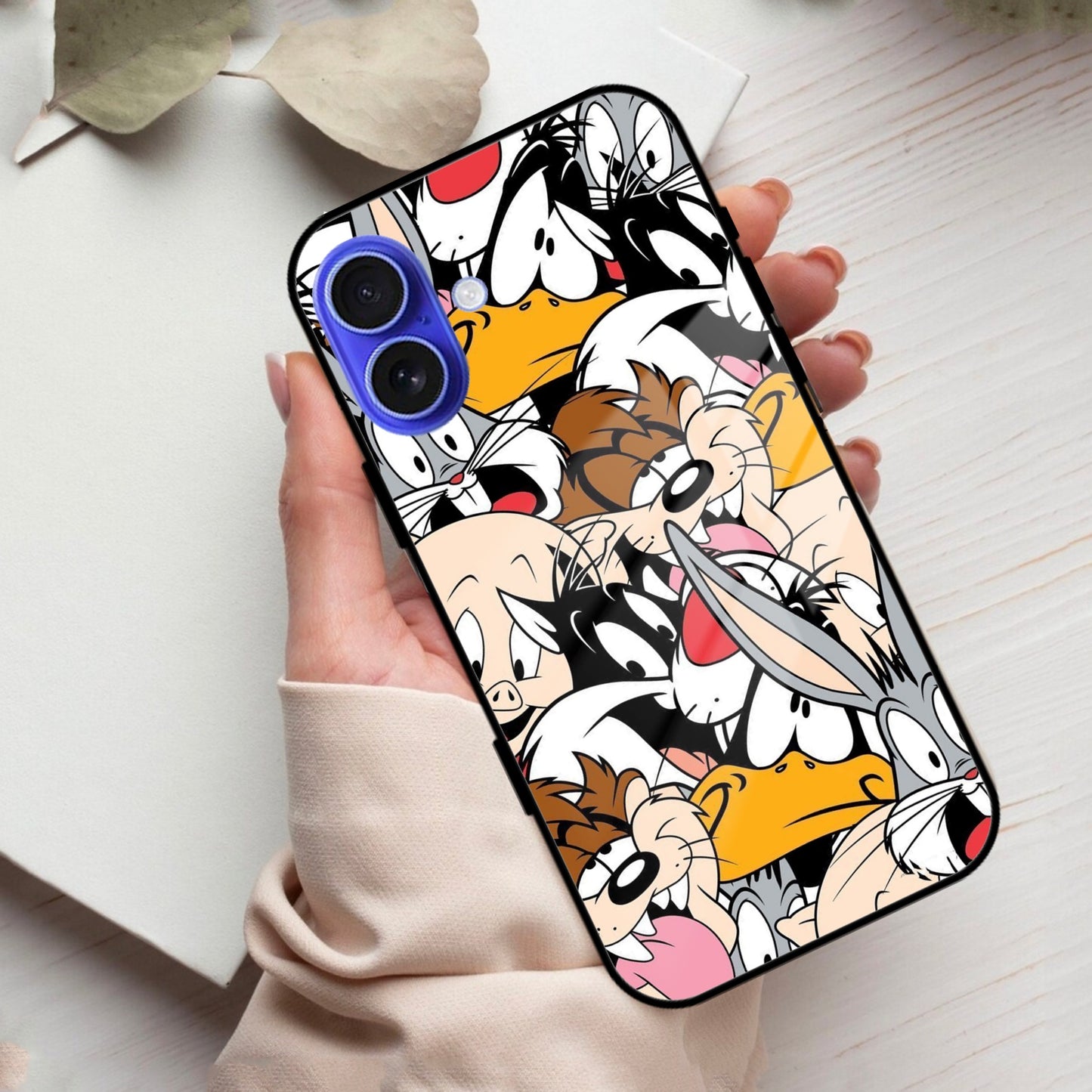Cute Bugs Bunny Glass Case Cover For iPhone