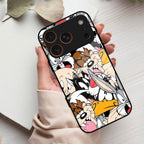Cute Bugs Bunny Glass Case Cover For iPhone 17 Pro Max