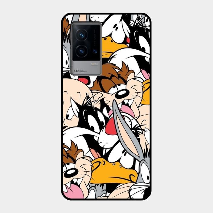Cute Bugs Bunny Glass Case Cover For Iqoo 9 5G