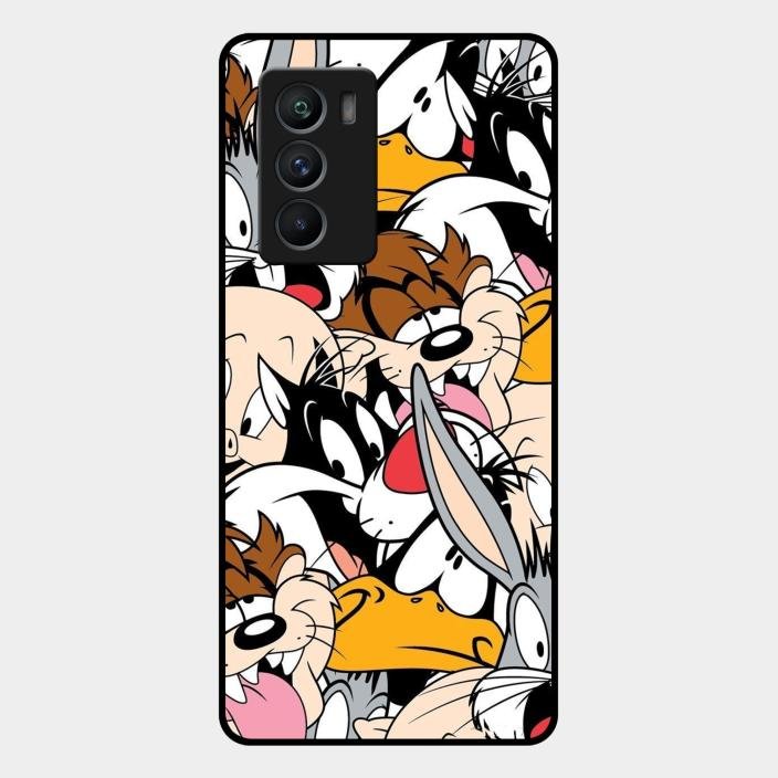 Cute Bugs Bunny Glass Case Cover For Iqoo 9 Se 5G