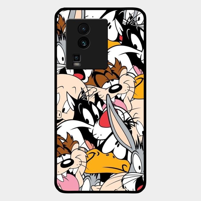 Cute Bugs Bunny Glass Case Cover For Iqoo Neo 7 5G