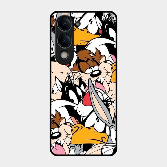 Cute Bugs Bunny Glass Case Cover For Iqoo Z10 Lite