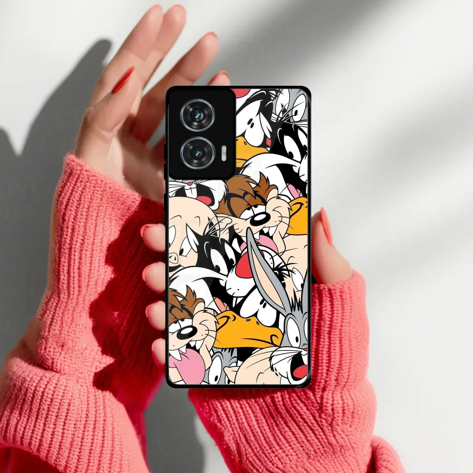 Cute Bugs Bunny Glass Case Cover For Motorola - ShopOnCliQ