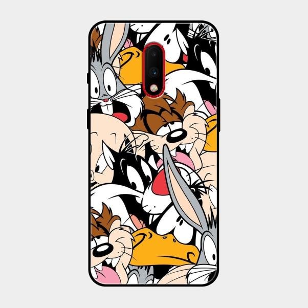 Cute Bugs Bunny Glass Case Cover For Oneplus 7