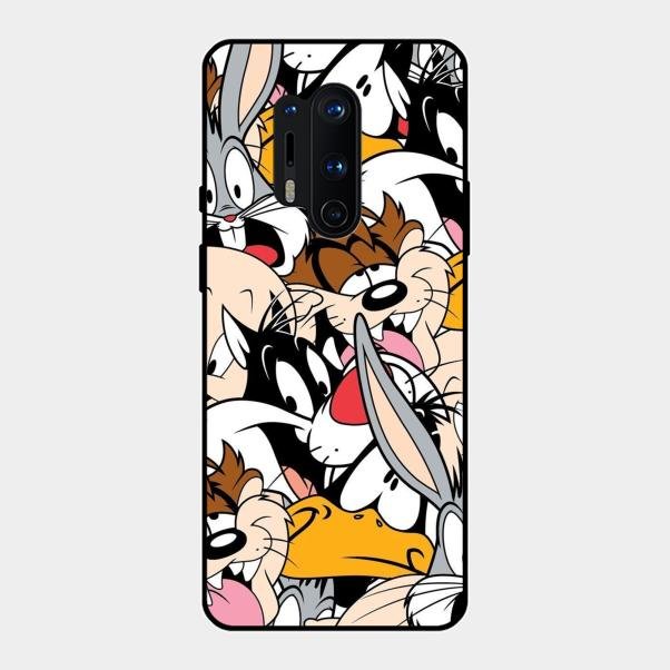 Cute Bugs Bunny Glass Case Cover For Oneplus 8 Pro