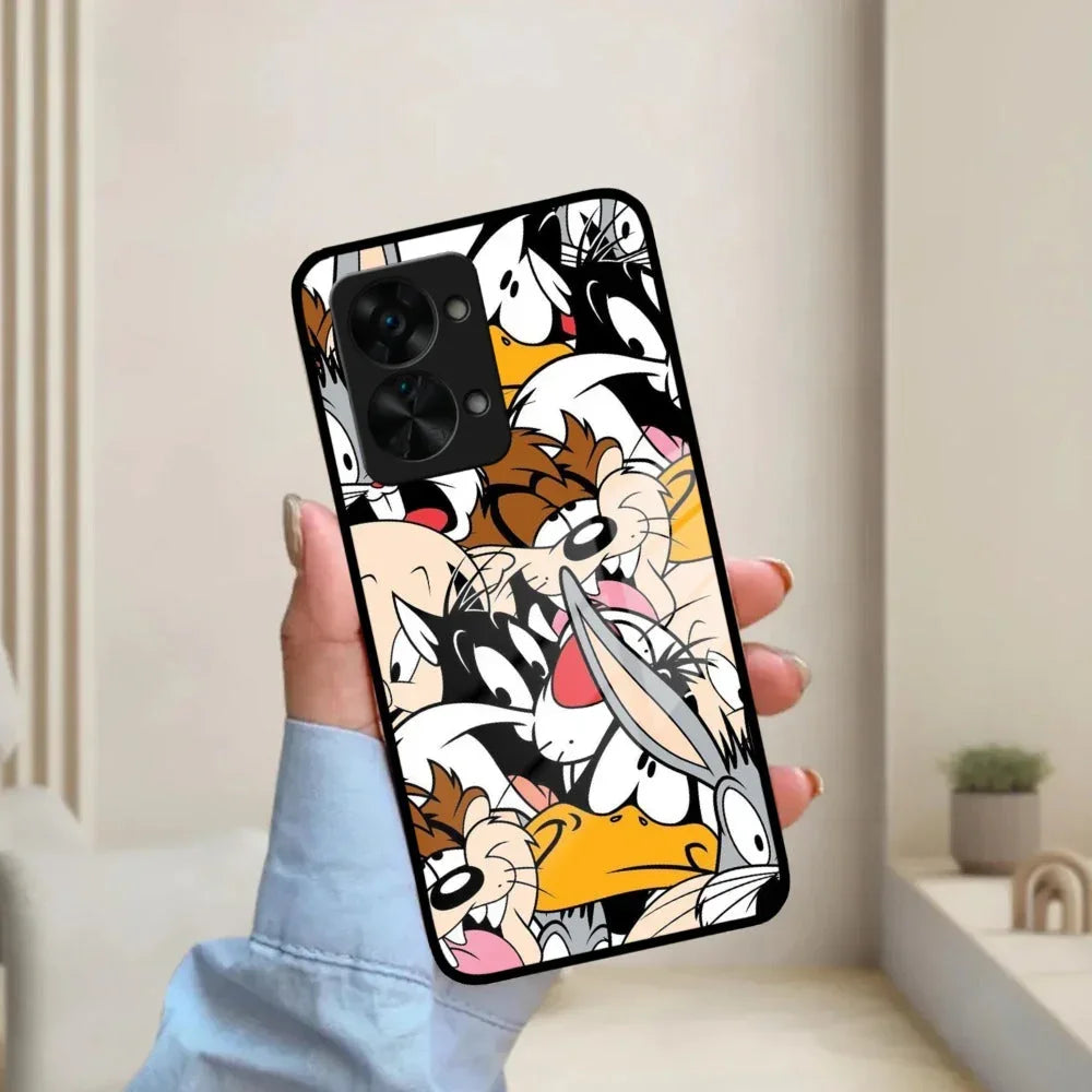 Cute Bugs Bunny Glass Case Cover For Oneplus - ShopOnCliQ