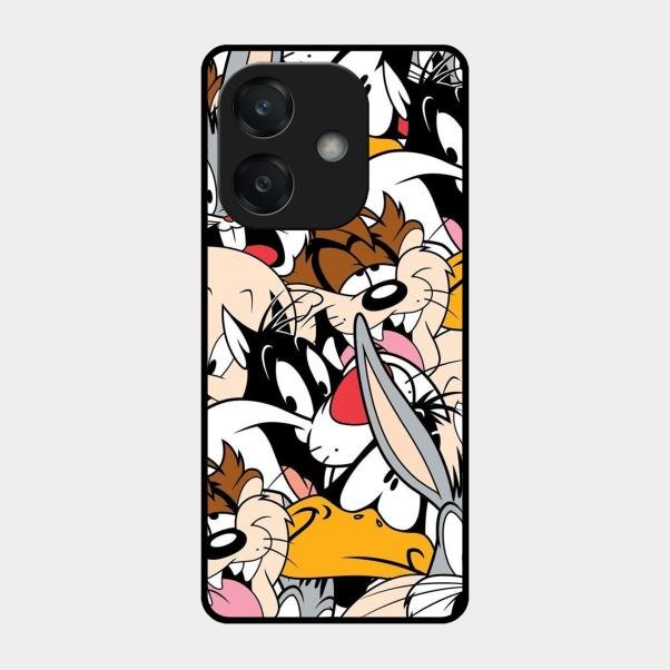 Cute Bugs Bunny Glass Case Cover For Oppo A3X 5G