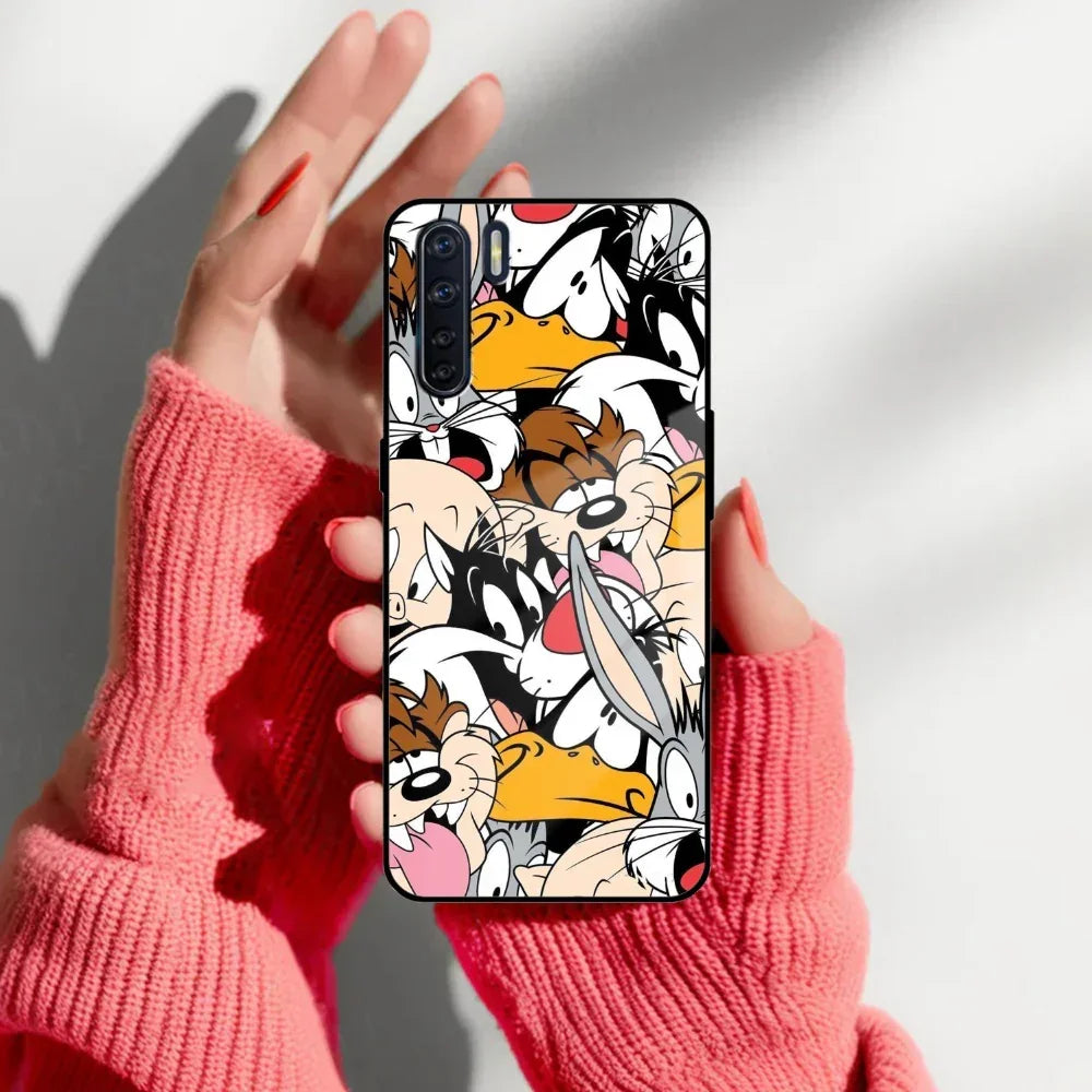 Cute Bugs Bunny Glass Case Cover For Oppo - ShopOnCliQ