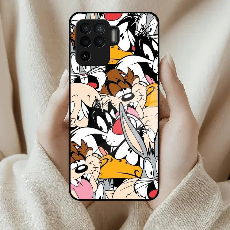 Cute Bugs Bunny Glass Case Cover For Oppo - ShopOnCliQ