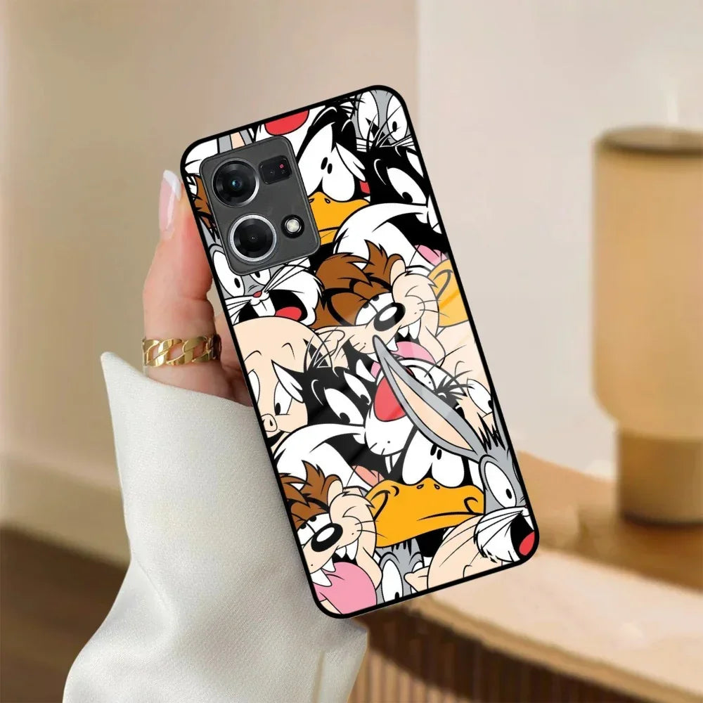 Cute Bugs Bunny Glass Case Cover For Oppo - ShopOnCliQ
