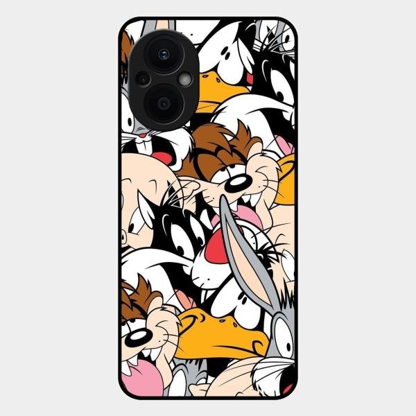 Cute Bugs Bunny Glass Case Cover For Oppo F21S Pro 5G