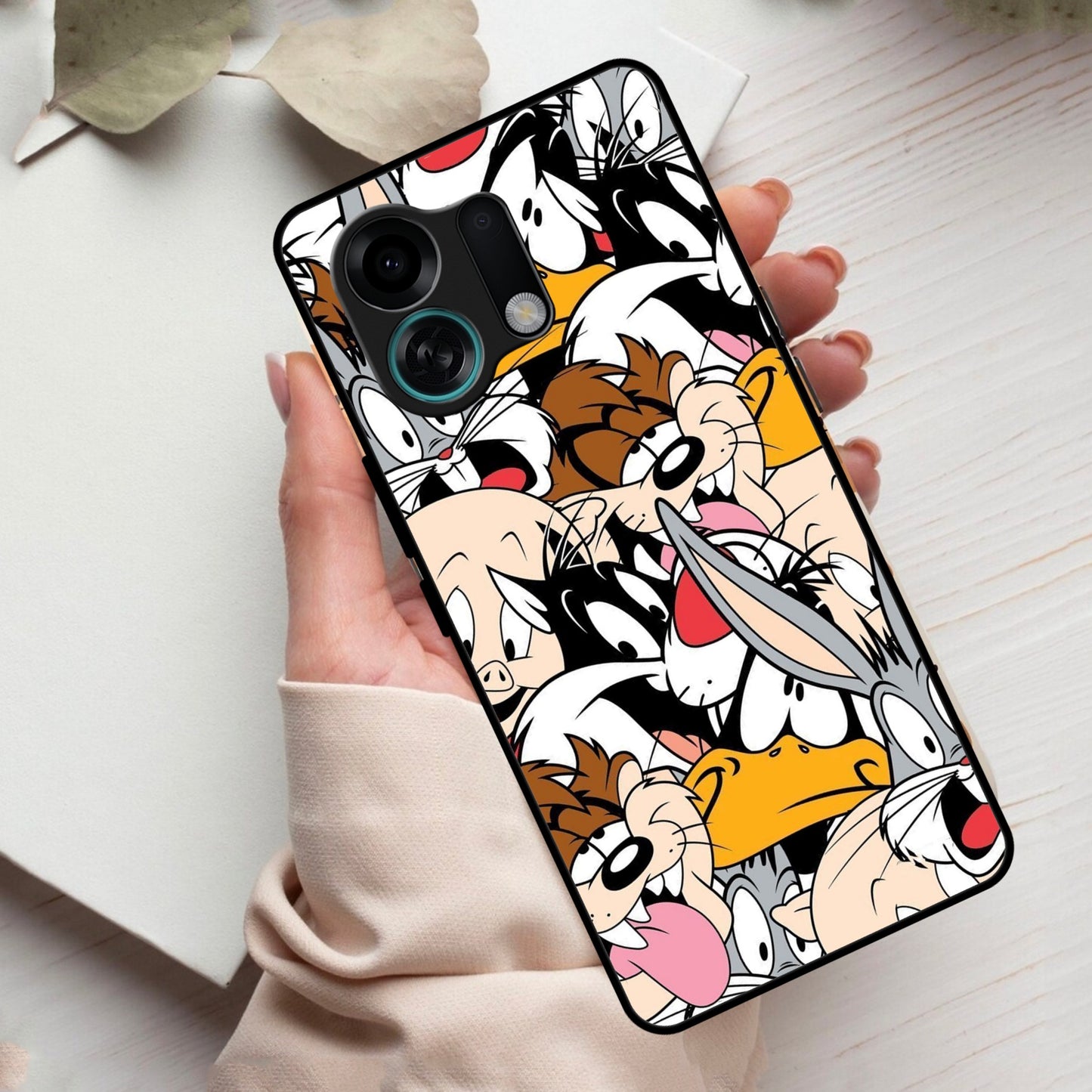 Cute Bugs Bunny Glass Case Cover For Oppo