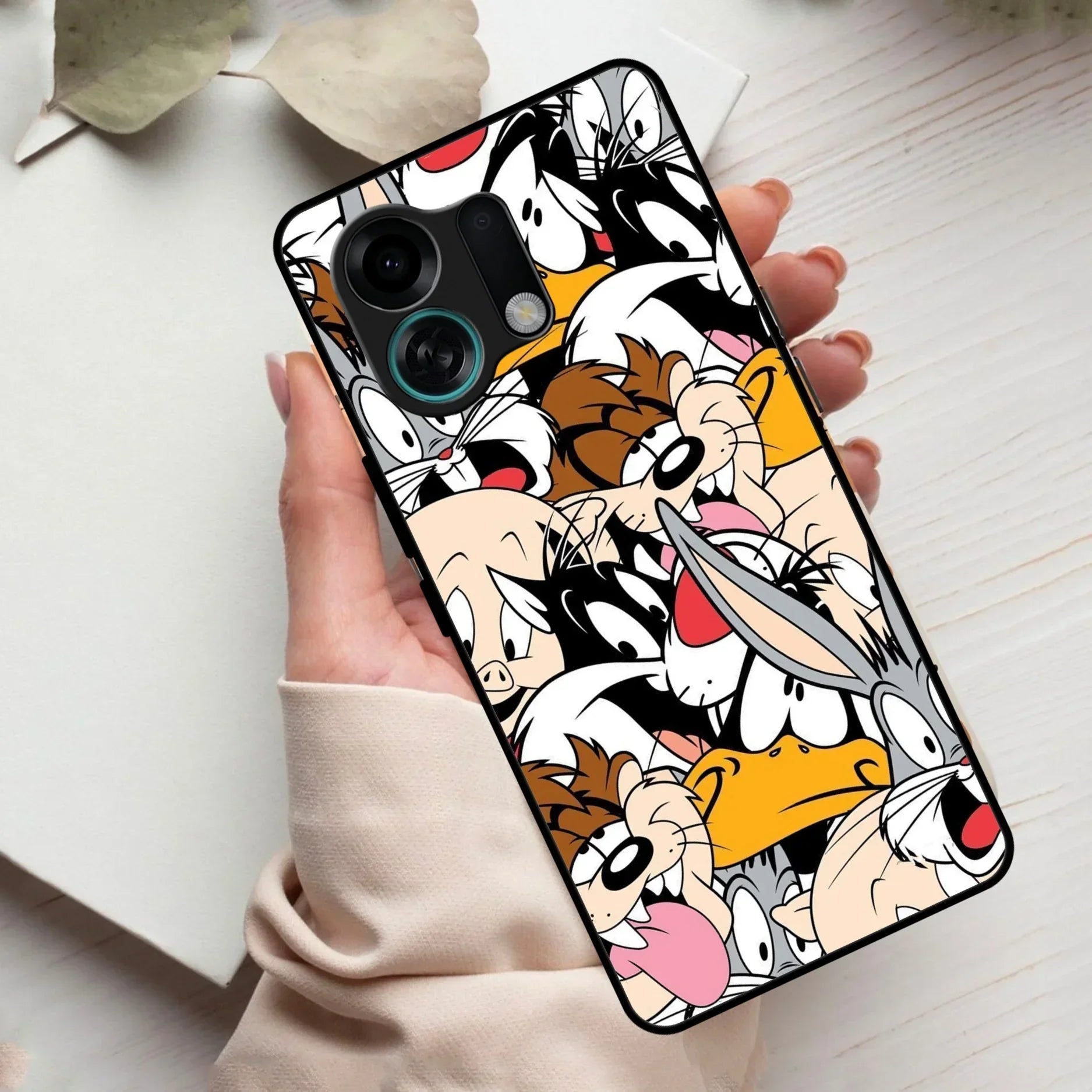 Cute Bugs Bunny Glass Case Cover For Oppo - ShopOnCliQ