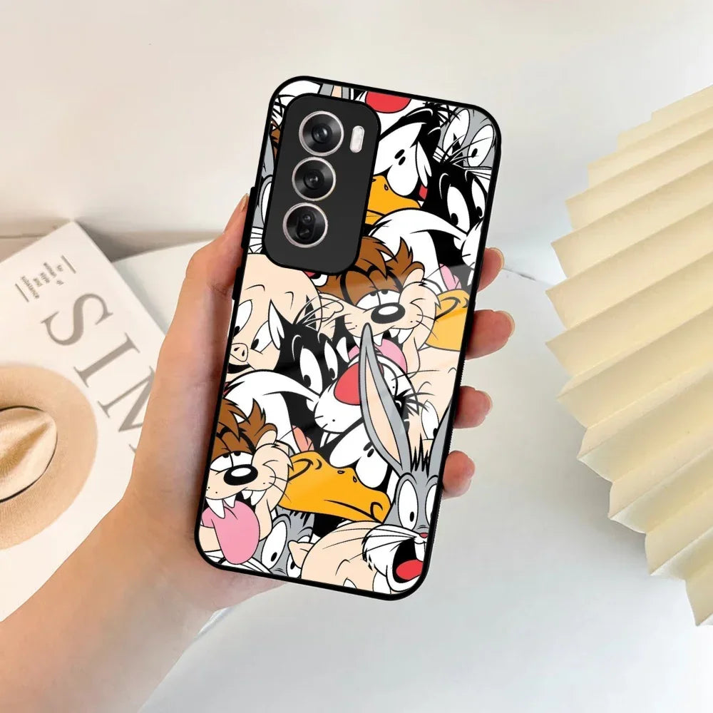 Cute Bugs Bunny Glass Case Cover For Oppo - ShopOnCliQ