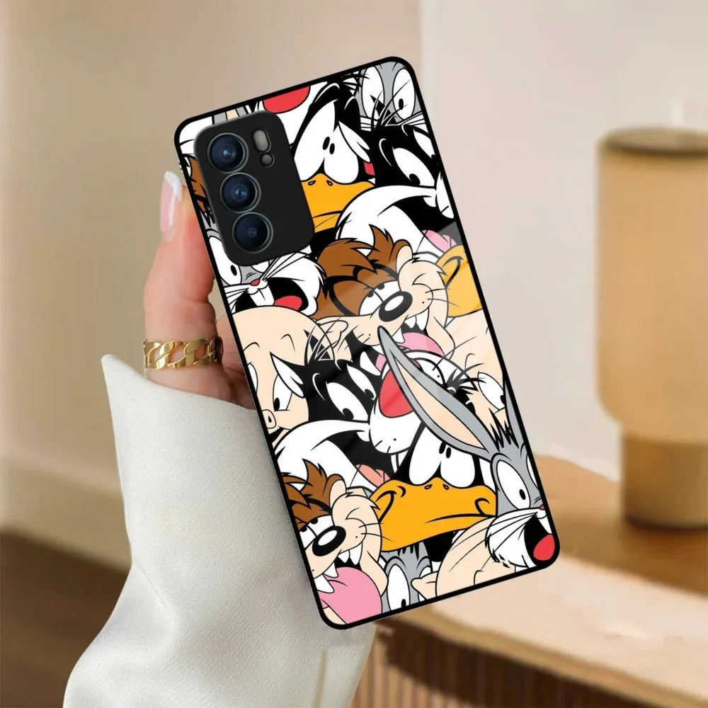 Cute Bugs Bunny Glass Case Cover For Oppo - ShopOnCliQ