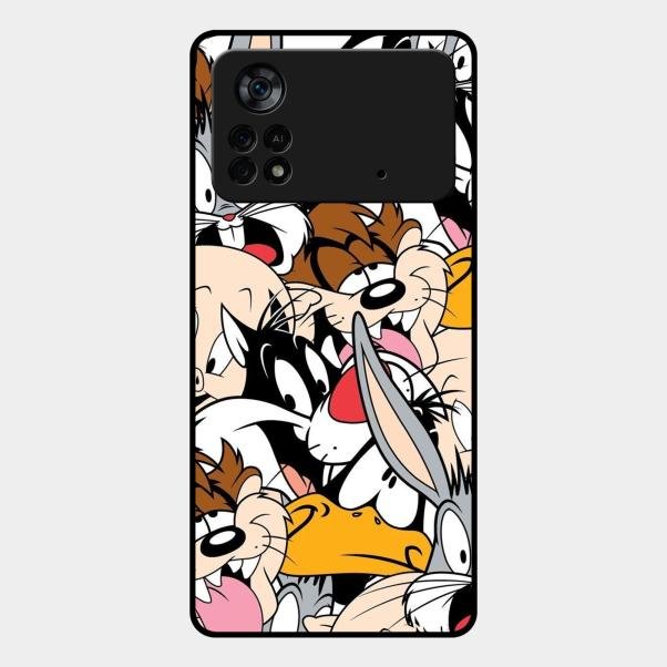Cute Bugs Bunny Glass Case Cover For Poco X4 Pro 5G