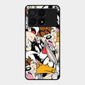 Cute Bugs Bunny Glass Case Cover For Poco X6 Pro 5G