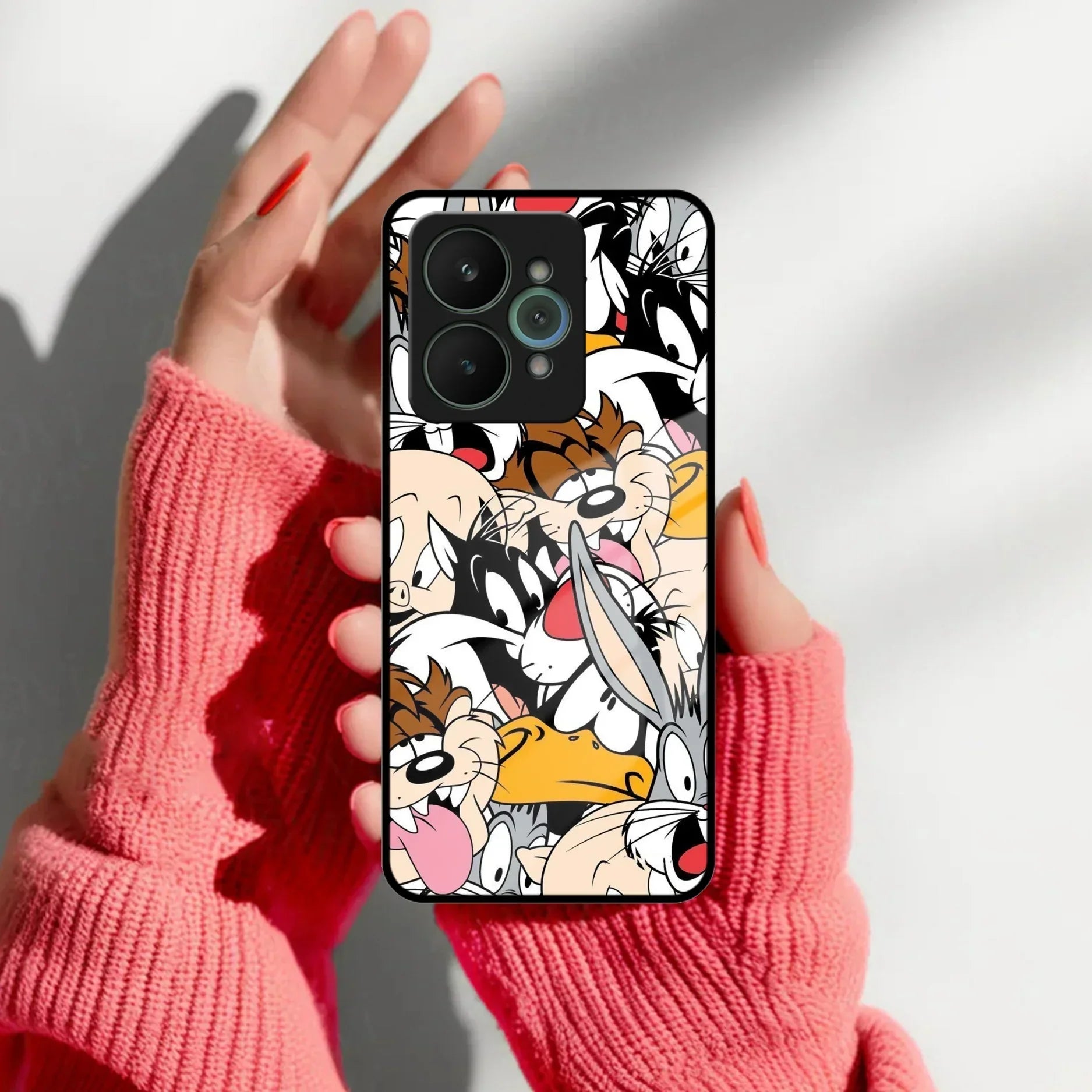 Cute Bugs Bunny Glass Case Cover For Realme/Narzo - ShopOnCliQ