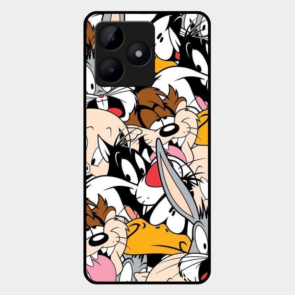 Cute Bugs Bunny Glass Case Cover For Realme C53