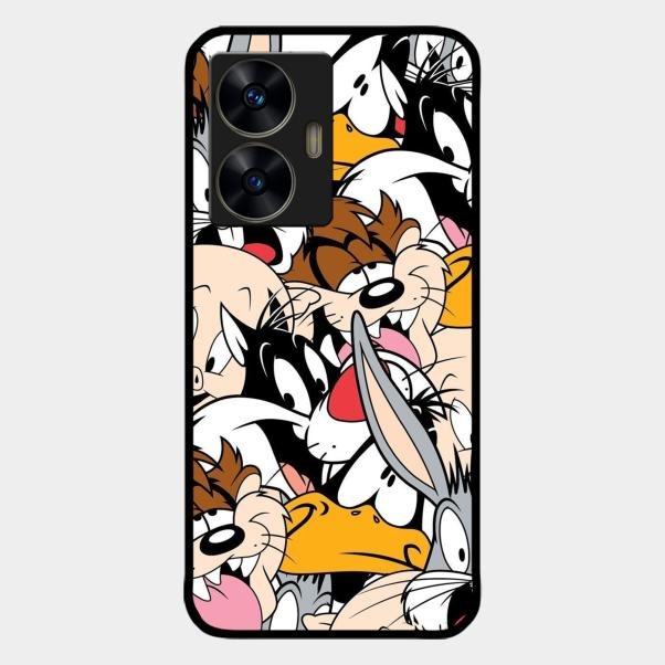 Cute Bugs Bunny Glass Case Cover For Realme C55