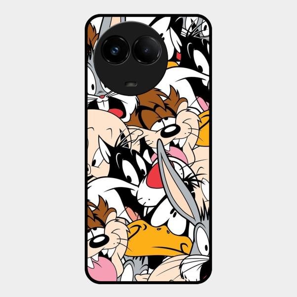 Cute Bugs Bunny Glass Case Cover For Realme C67 5G