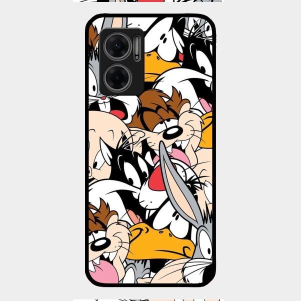 Cute Bugs Bunny Glass Case Cover For Redmi 11 Prime 5G