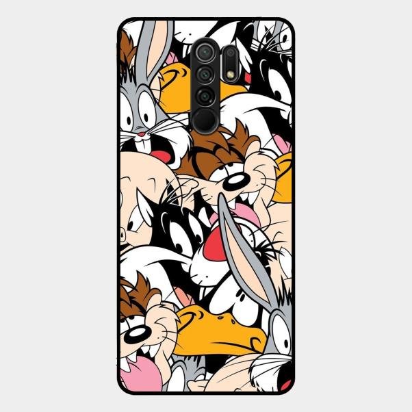 Cute Bugs Bunny Glass Case Cover For Redmi 9 Prime