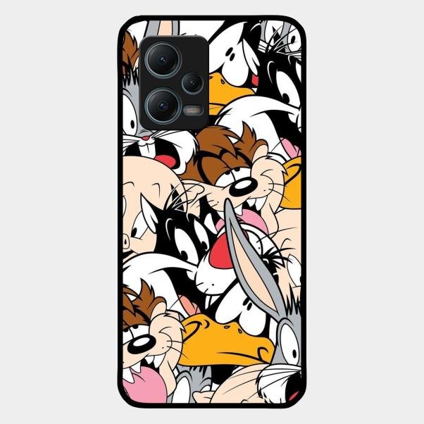 Cute Bugs Bunny Glass Case Cover For Redmi Note 12 5G