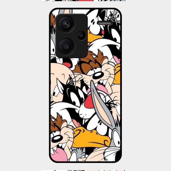 Cute Bugs Bunny Glass Case Cover For Redmi Note 13 Pro Plus 5G